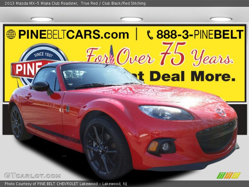 True Red / Club Black/Red Stitching 2013 Mazda MX-5 Miata Club Roadster