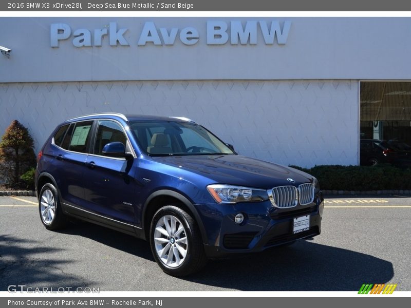 Deep Sea Blue Metallic / Sand Beige 2016 BMW X3 xDrive28i