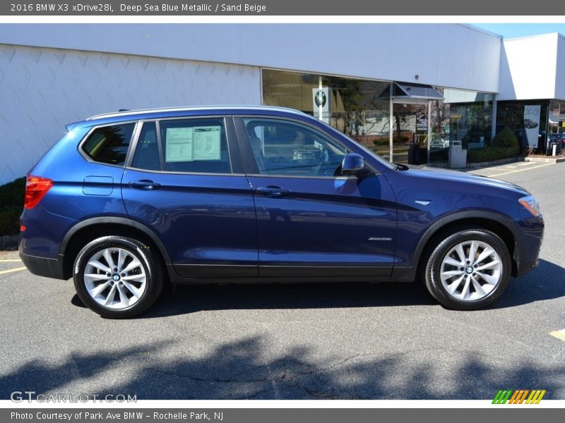 Deep Sea Blue Metallic / Sand Beige 2016 BMW X3 xDrive28i