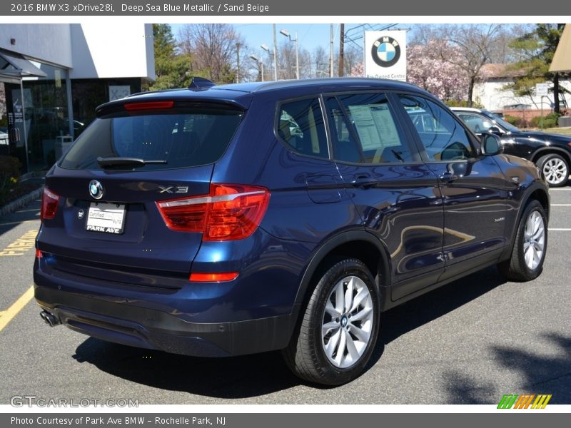 Deep Sea Blue Metallic / Sand Beige 2016 BMW X3 xDrive28i