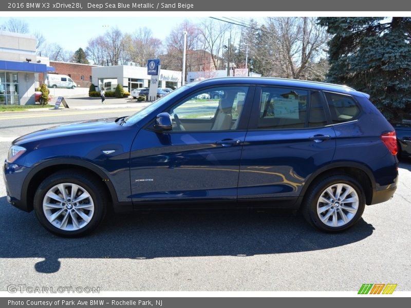 Deep Sea Blue Metallic / Sand Beige 2016 BMW X3 xDrive28i