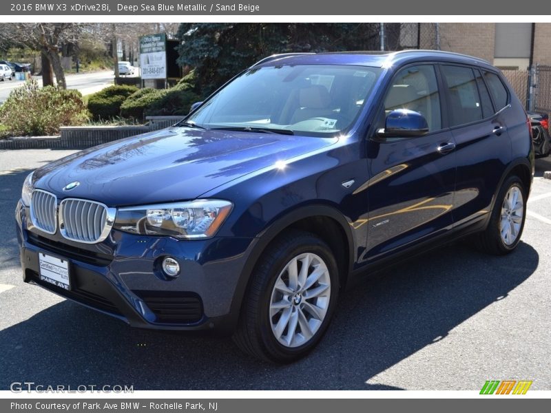 Deep Sea Blue Metallic / Sand Beige 2016 BMW X3 xDrive28i