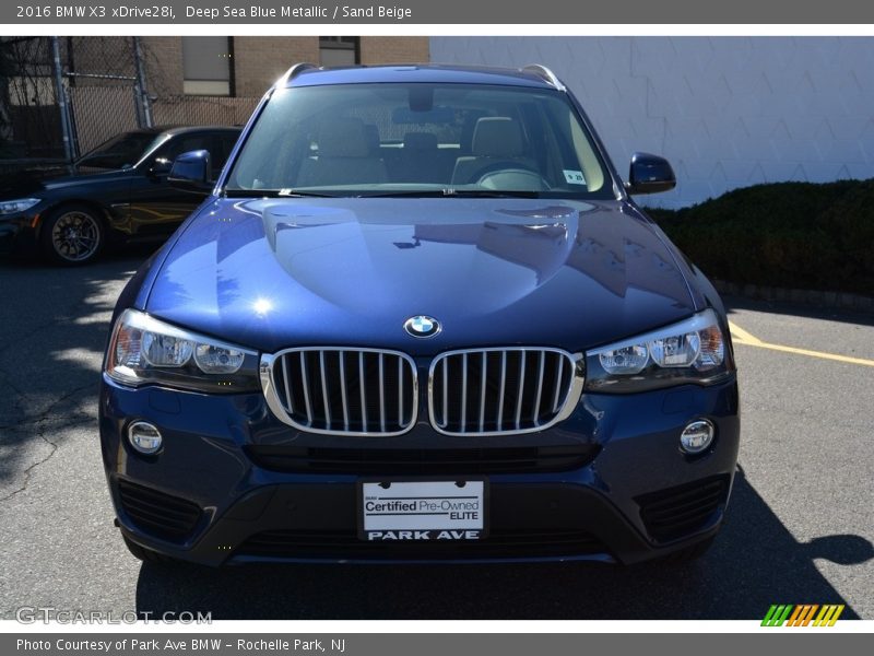 Deep Sea Blue Metallic / Sand Beige 2016 BMW X3 xDrive28i