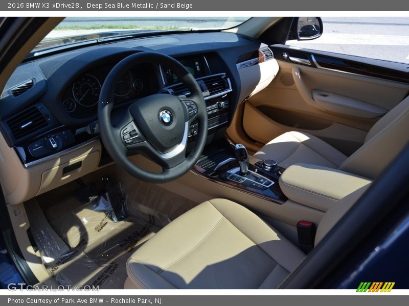 Deep Sea Blue Metallic / Sand Beige 2016 BMW X3 xDrive28i