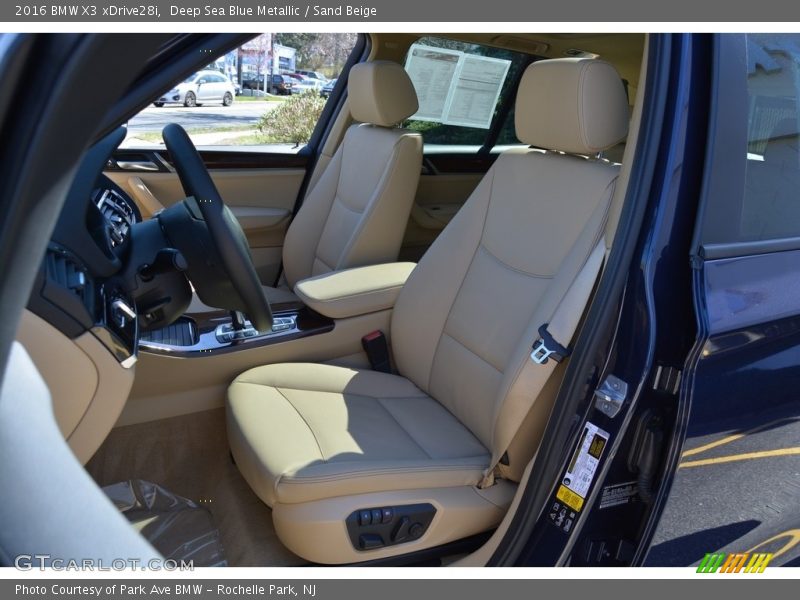 Deep Sea Blue Metallic / Sand Beige 2016 BMW X3 xDrive28i