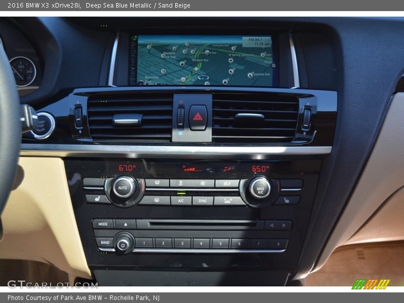 Deep Sea Blue Metallic / Sand Beige 2016 BMW X3 xDrive28i