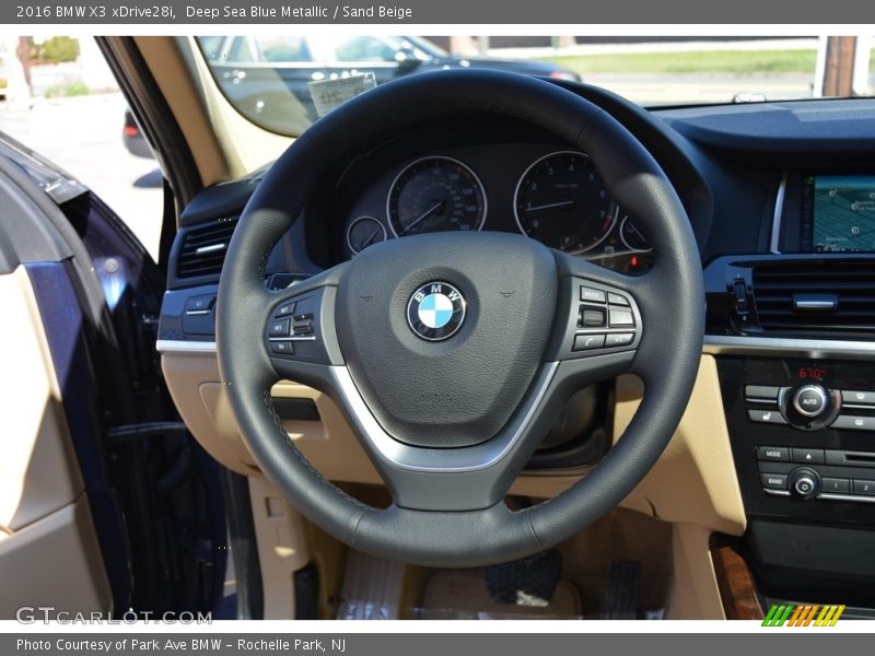 Deep Sea Blue Metallic / Sand Beige 2016 BMW X3 xDrive28i