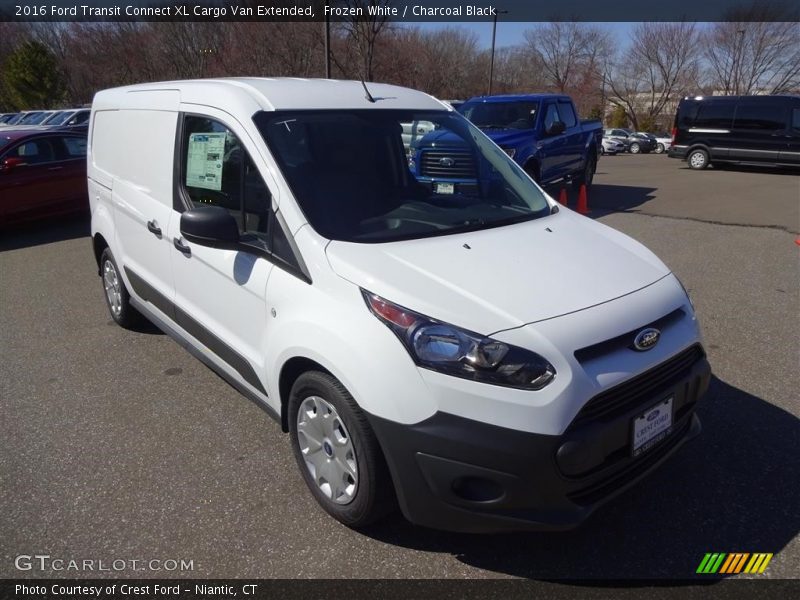 Frozen White / Charcoal Black 2016 Ford Transit Connect XL Cargo Van Extended