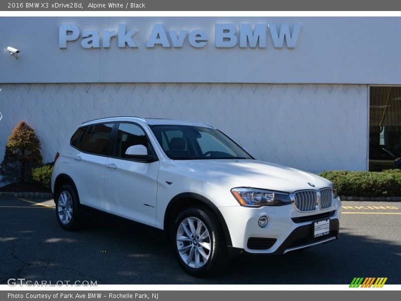 Alpine White / Black 2016 BMW X3 xDrive28d