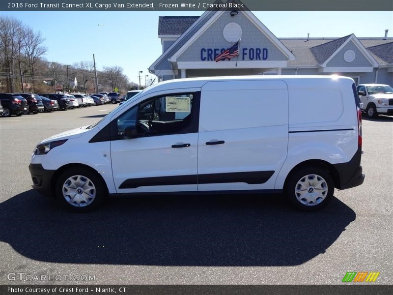 Frozen White / Charcoal Black 2016 Ford Transit Connect XL Cargo Van Extended