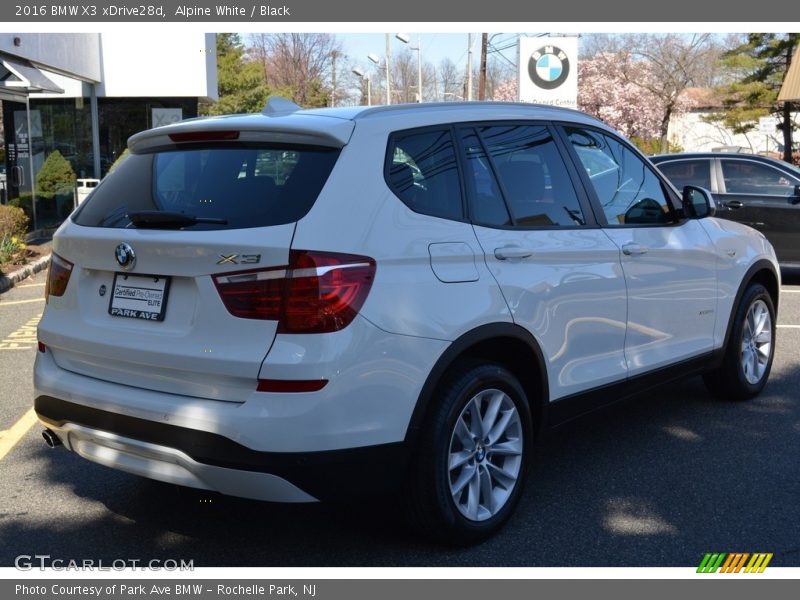 Alpine White / Black 2016 BMW X3 xDrive28d