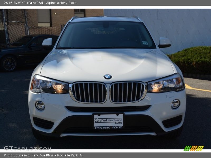 Alpine White / Black 2016 BMW X3 xDrive28d