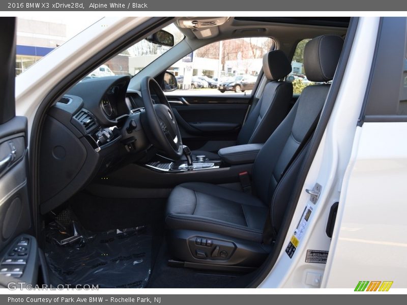 Front Seat of 2016 X3 xDrive28d
