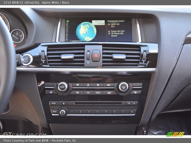 Controls of 2016 X3 xDrive28d