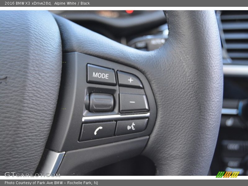 Controls of 2016 X3 xDrive28d