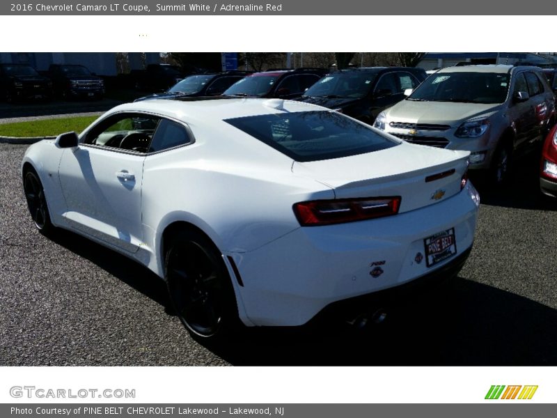 Summit White / Adrenaline Red 2016 Chevrolet Camaro LT Coupe
