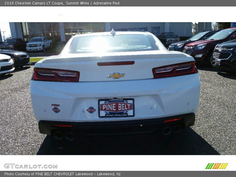 Summit White / Adrenaline Red 2016 Chevrolet Camaro LT Coupe