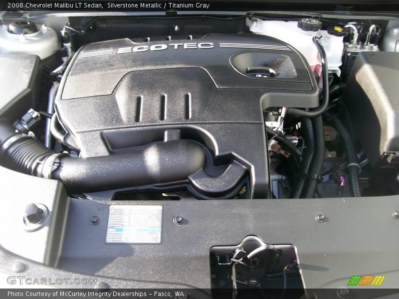 Silverstone Metallic / Titanium Gray 2008 Chevrolet Malibu LT Sedan