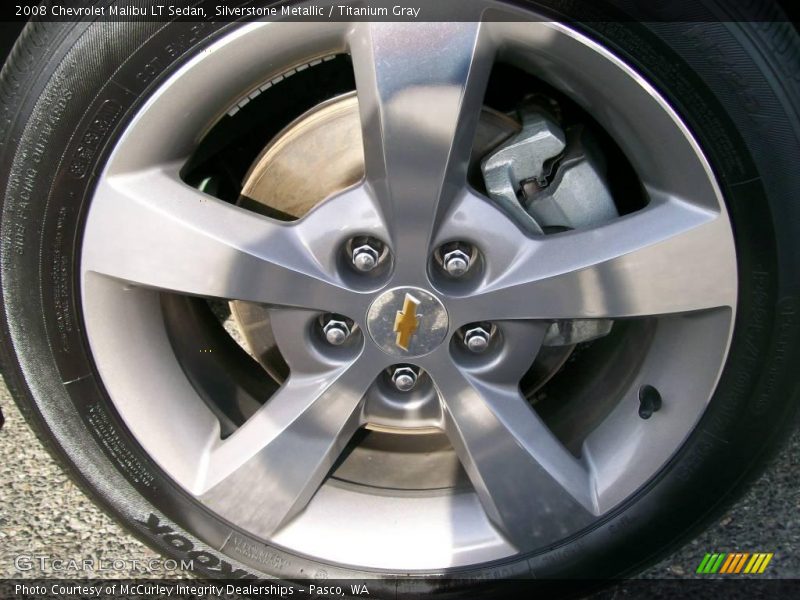 Silverstone Metallic / Titanium Gray 2008 Chevrolet Malibu LT Sedan