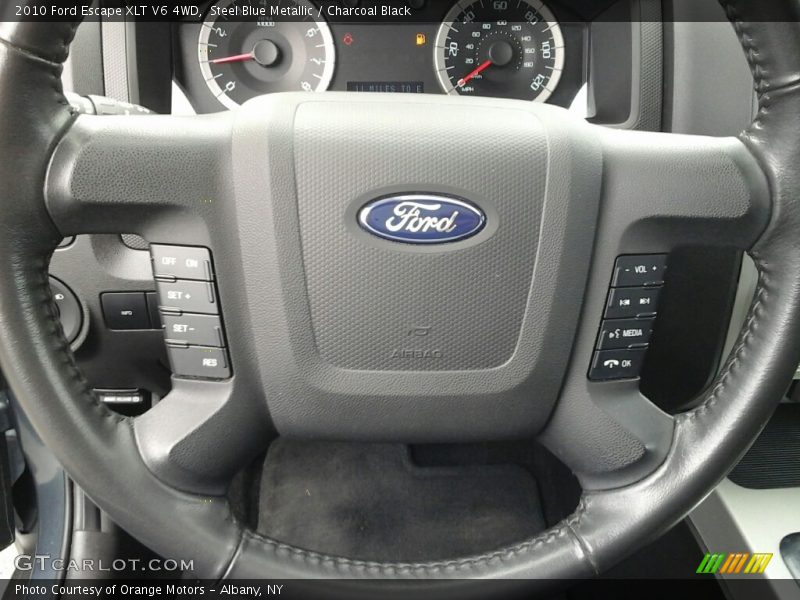 Steel Blue Metallic / Charcoal Black 2010 Ford Escape XLT V6 4WD
