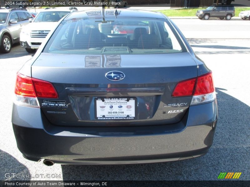 Carbide Gray Metallic / Black 2014 Subaru Legacy 2.5i Limited