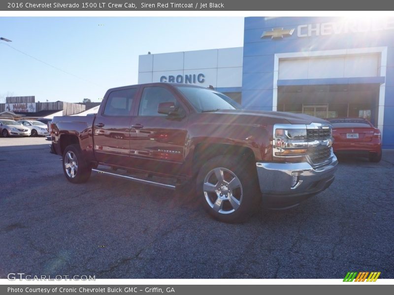 Siren Red Tintcoat / Jet Black 2016 Chevrolet Silverado 1500 LT Crew Cab