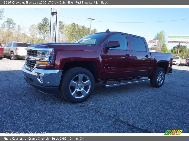 Siren Red Tintcoat / Jet Black 2016 Chevrolet Silverado 1500 LT Crew Cab