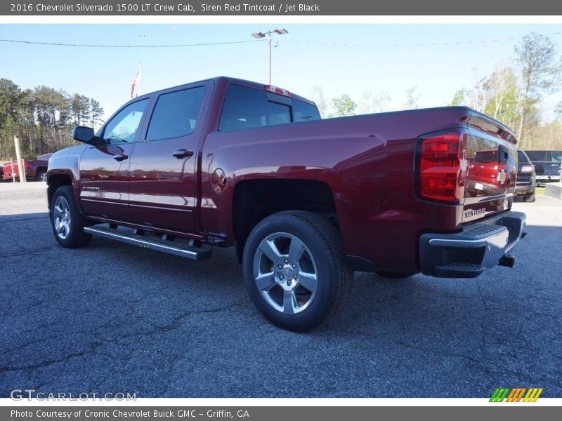 Siren Red Tintcoat / Jet Black 2016 Chevrolet Silverado 1500 LT Crew Cab
