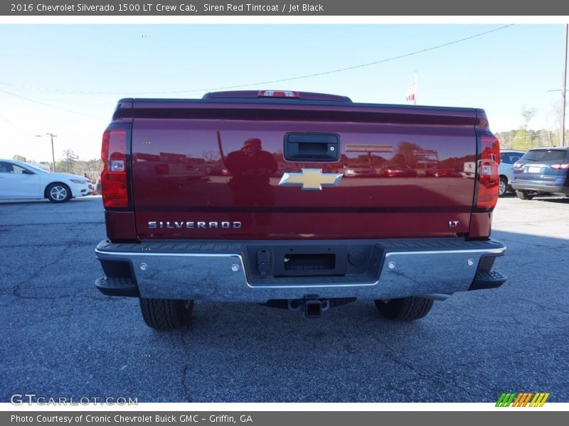 Siren Red Tintcoat / Jet Black 2016 Chevrolet Silverado 1500 LT Crew Cab