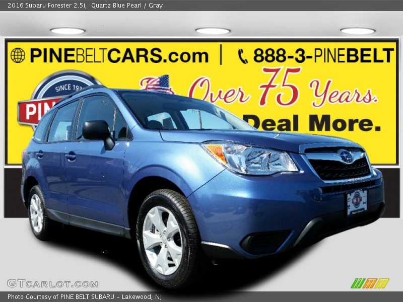 Quartz Blue Pearl / Gray 2016 Subaru Forester 2.5i