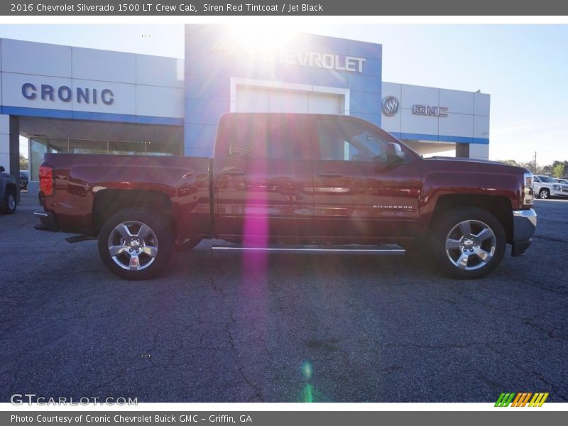 Siren Red Tintcoat / Jet Black 2016 Chevrolet Silverado 1500 LT Crew Cab