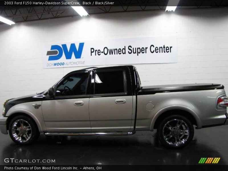 Black / Black/Silver 2003 Ford F150 Harley-Davidson SuperCrew