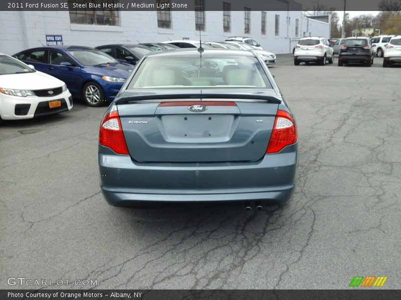 Steel Blue Metallic / Medium Light Stone 2011 Ford Fusion SE
