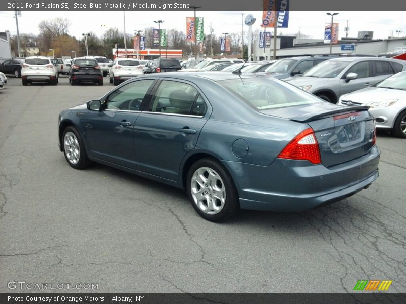 Steel Blue Metallic / Medium Light Stone 2011 Ford Fusion SE