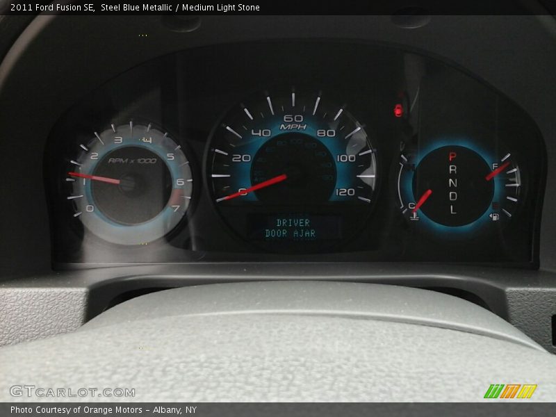 Steel Blue Metallic / Medium Light Stone 2011 Ford Fusion SE