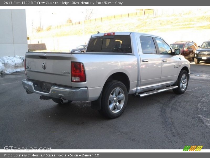 Bright Silver Metallic / Black/Diesel Gray 2013 Ram 1500 SLT Crew Cab 4x4