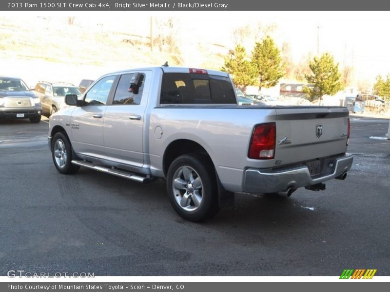 Bright Silver Metallic / Black/Diesel Gray 2013 Ram 1500 SLT Crew Cab 4x4