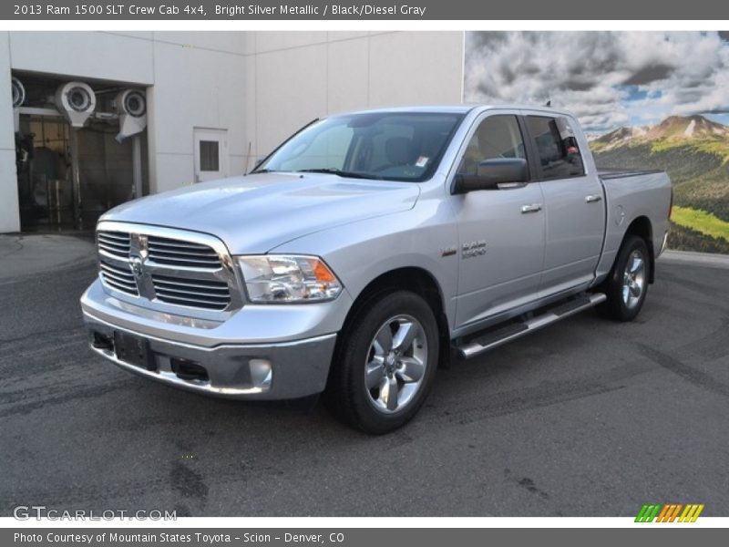Bright Silver Metallic / Black/Diesel Gray 2013 Ram 1500 SLT Crew Cab 4x4