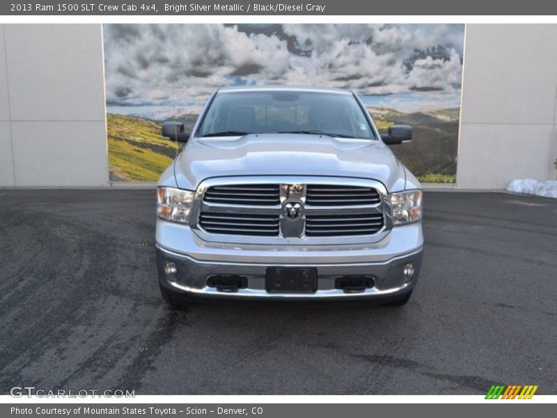 Bright Silver Metallic / Black/Diesel Gray 2013 Ram 1500 SLT Crew Cab 4x4