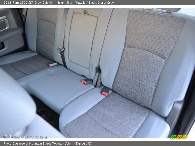 Bright Silver Metallic / Black/Diesel Gray 2013 Ram 1500 SLT Crew Cab 4x4