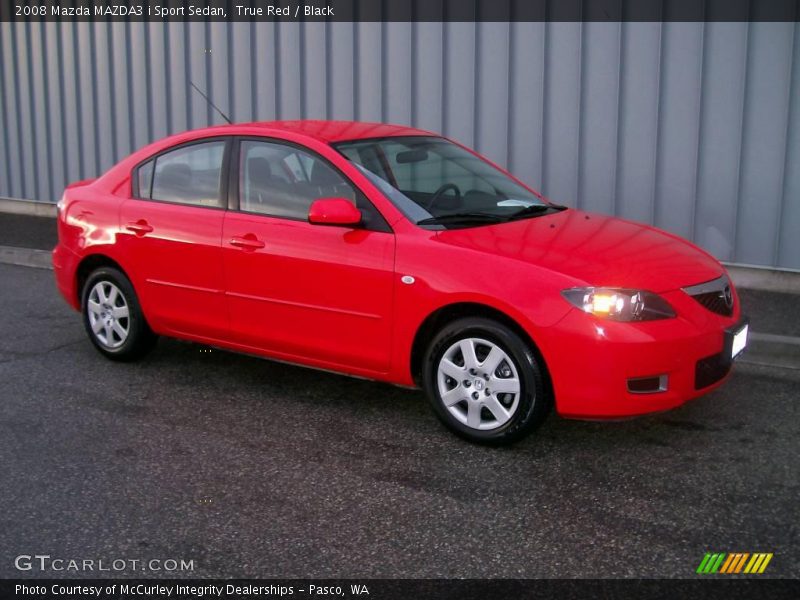 True Red / Black 2008 Mazda MAZDA3 i Sport Sedan