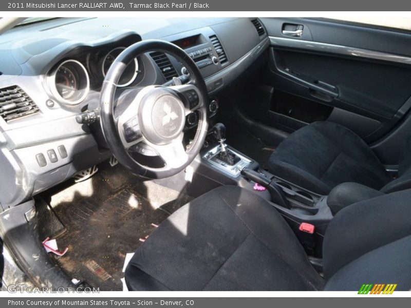 Tarmac Black Pearl / Black 2011 Mitsubishi Lancer RALLIART AWD