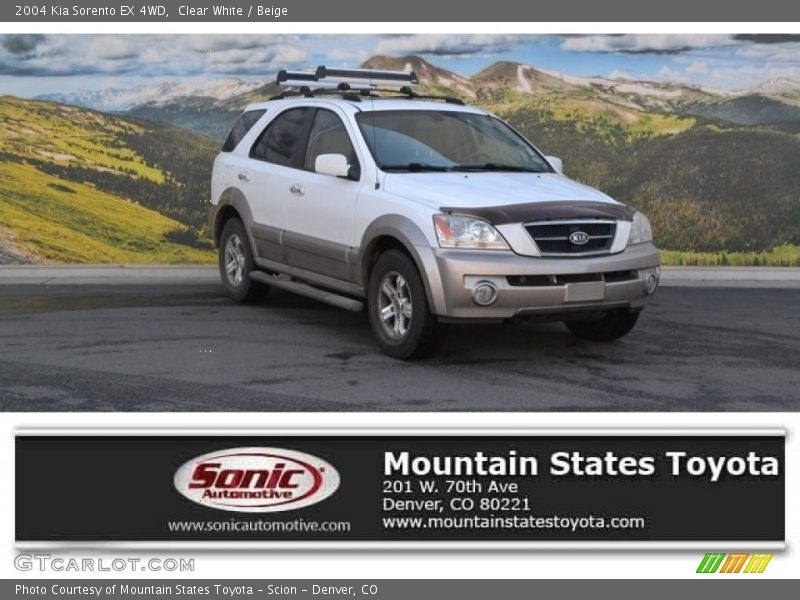 Clear White / Beige 2004 Kia Sorento EX 4WD