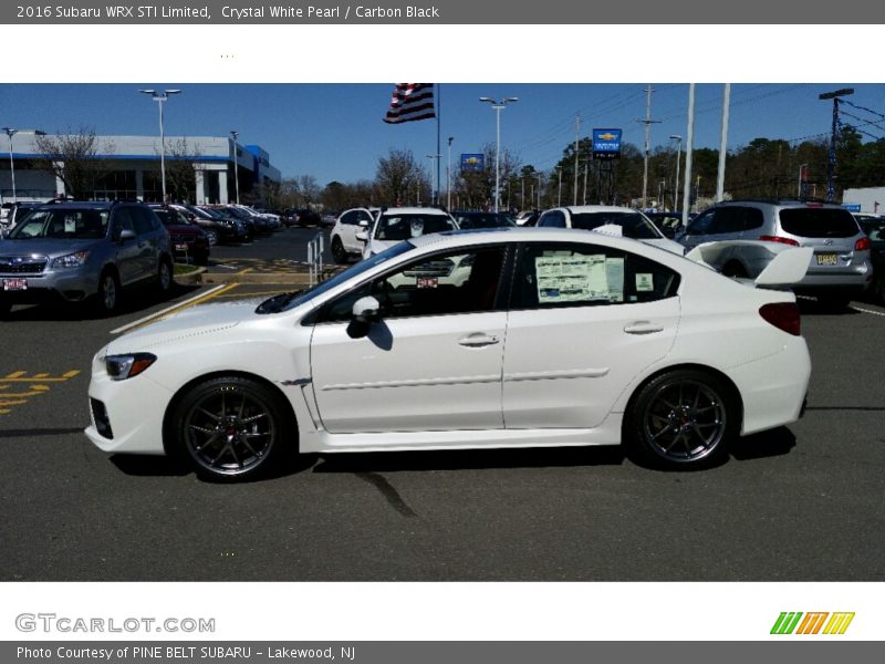 Crystal White Pearl / Carbon Black 2016 Subaru WRX STI Limited
