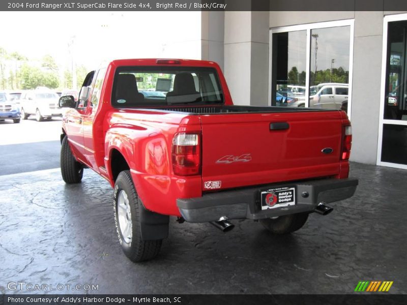 Bright Red / Black/Gray 2004 Ford Ranger XLT SuperCab Flare Side 4x4