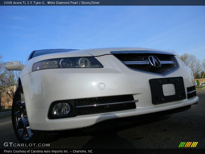 White Diamond Pearl / Ebony/Silver 2008 Acura TL 3.5 Type-S