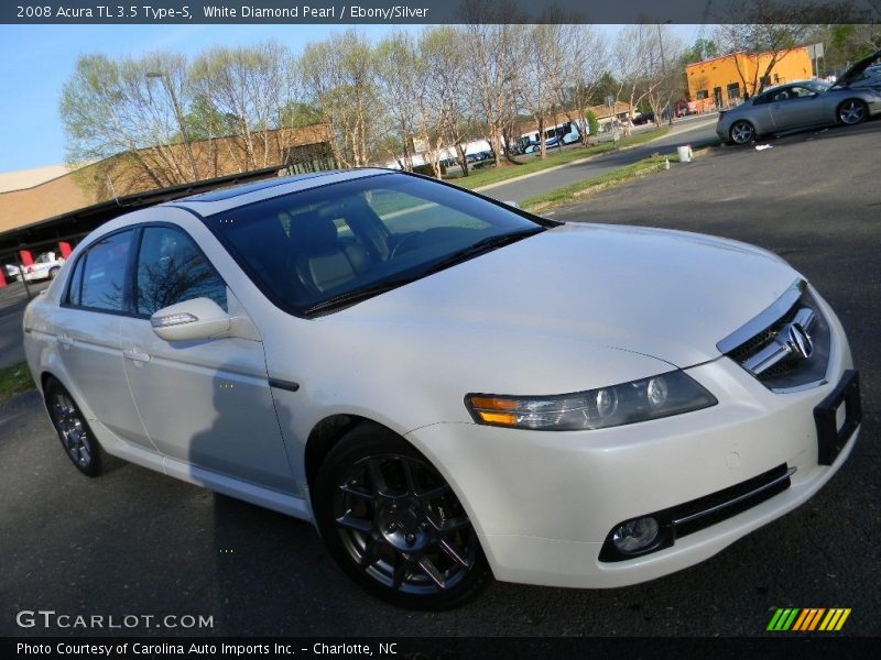 White Diamond Pearl / Ebony/Silver 2008 Acura TL 3.5 Type-S