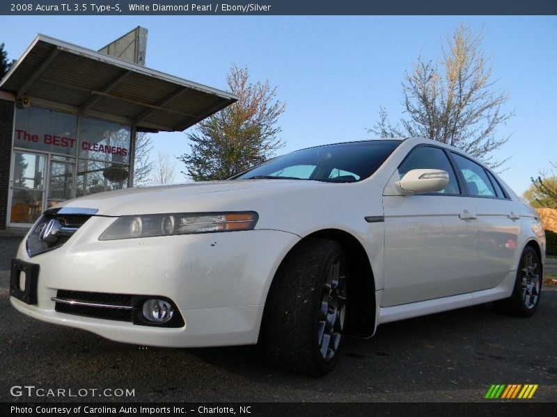 White Diamond Pearl / Ebony/Silver 2008 Acura TL 3.5 Type-S