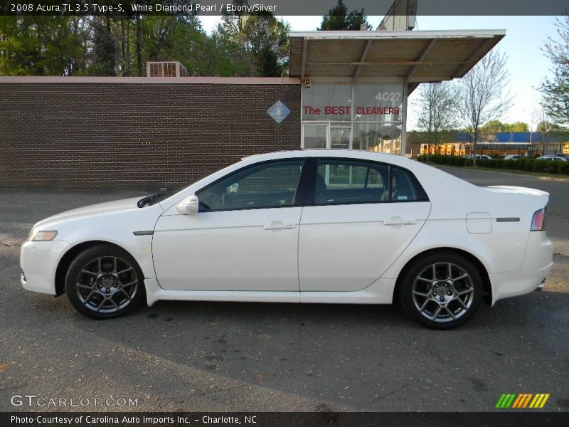 White Diamond Pearl / Ebony/Silver 2008 Acura TL 3.5 Type-S