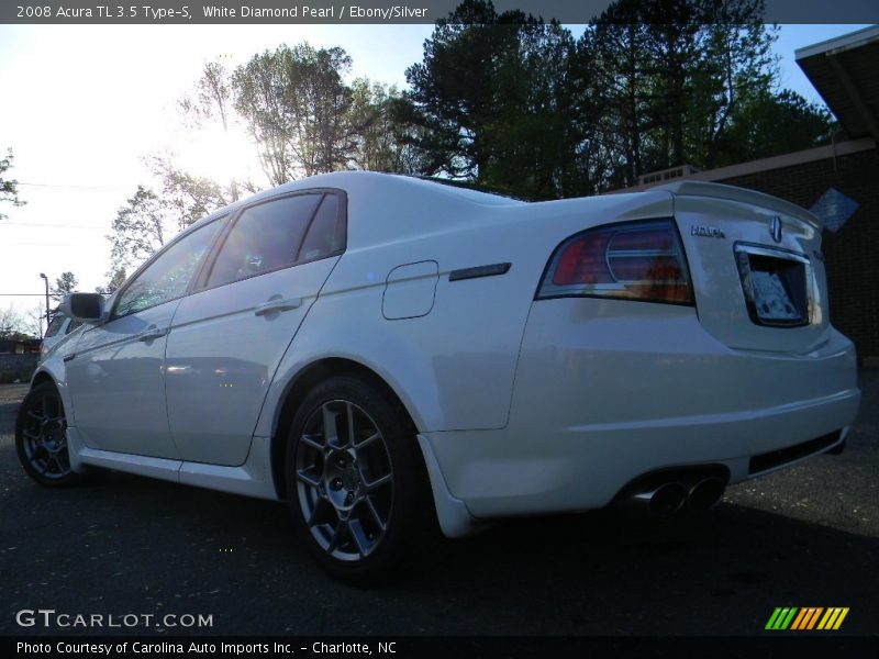 White Diamond Pearl / Ebony/Silver 2008 Acura TL 3.5 Type-S